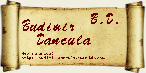 Budimir Dančula vizit kartica